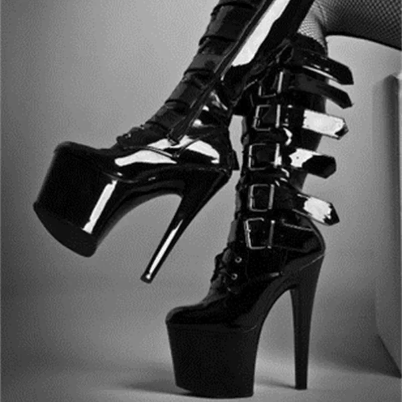 26cm High Heel Waterproof Platform Boots Sexy Pole Dancing Boots All-in-one Evening Dress Shoes High Heel Boots
