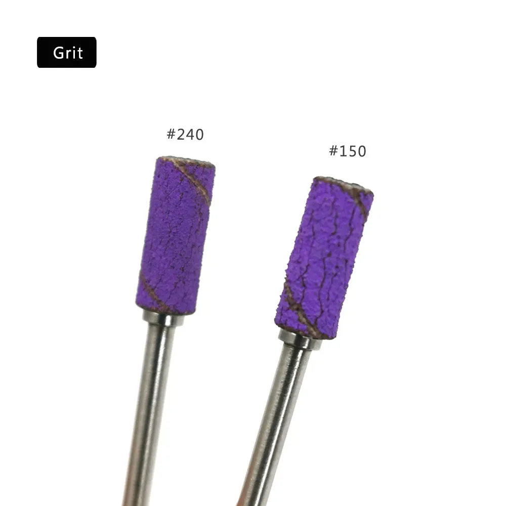 HYTOOS Mini nastri abrasivi viola da 3 mm senza punte per trapano per unghie in acciaio inossidabile Mandrino Accessori per manicure elettrici