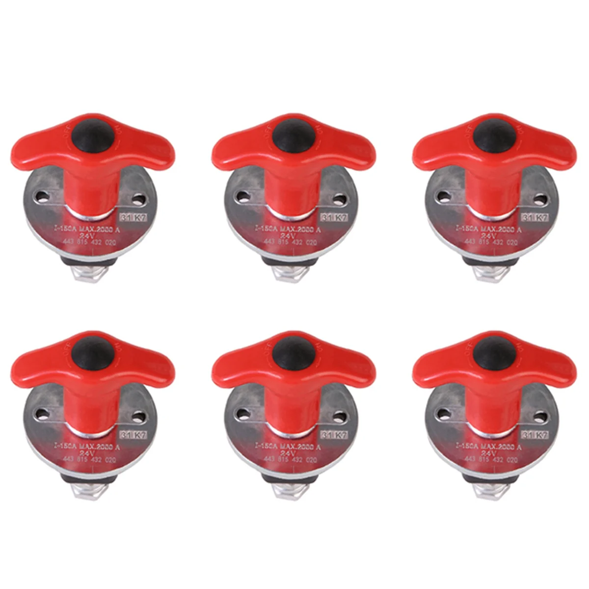 

6X 150A-250A WH-A007 Battery Switch Battery Disconnect Kill Cut Off Switch for Car Boat Truck Battery Disconnect Switch