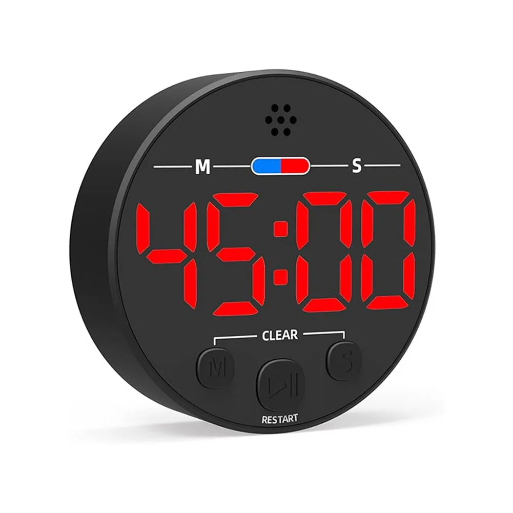 Functional Magnetic Timer with Clear LCD Display Perfect for Cooking and Baking Count Up and Countdown Features for Easy Use