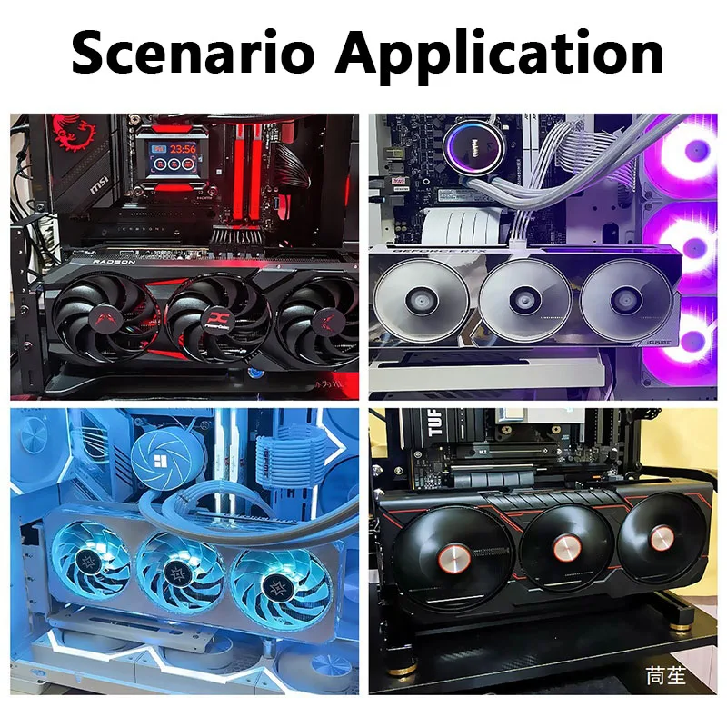 2/3 Slot VGA Grafische Kaart Universele Verticale GPU Houder Riser Verticale GPU Beugel Externe eGPU Dock Station Voor Desktop