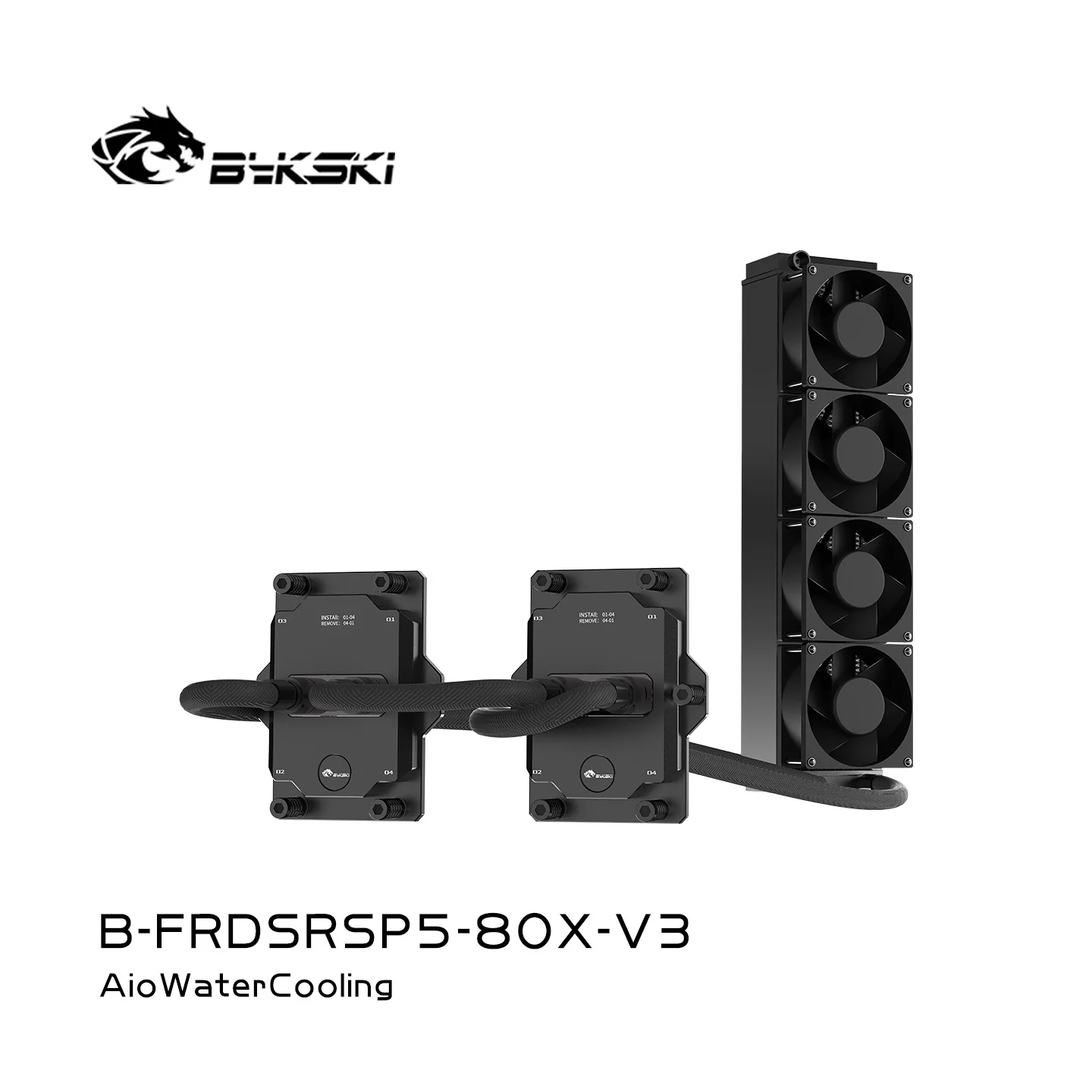 Bykski AIO Water Cooler Server AMD SP5 / SP3 , Single/Dual CPU Cooling Solution , Flow Rate: 450L/H , MAX Speed: 7000RPM - Image 2