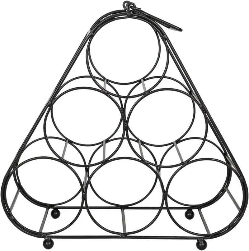 

Six Bottle Wine Holder Black Metal