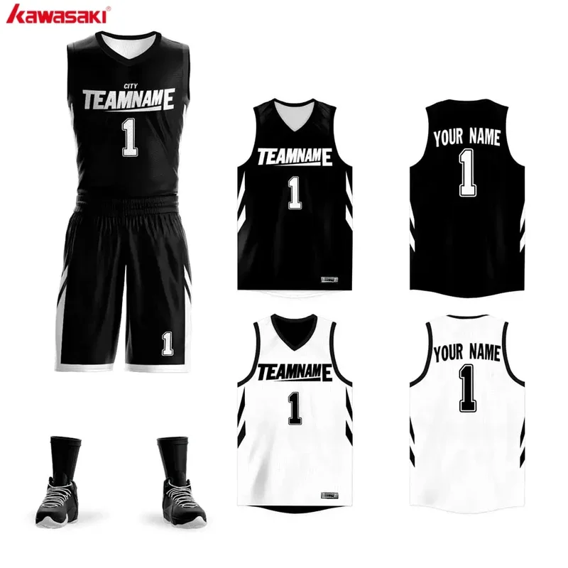 Custom Men Youth Reversible Basketball Jersey Uniform Customize Printed Personalized Name Number Sportswear Big Size