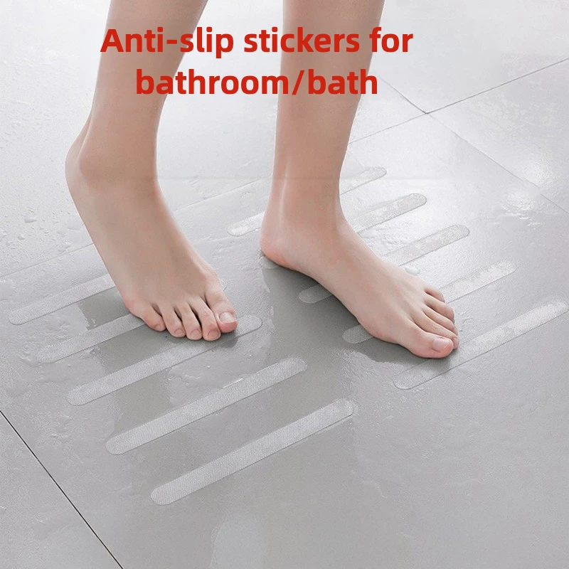 6/12/24 Pcs Anti Slip Strips Shower Stickers Colored Non Slip Bath Safety Strips for Bathtub Shower Stairs Floor Bathroom Mat