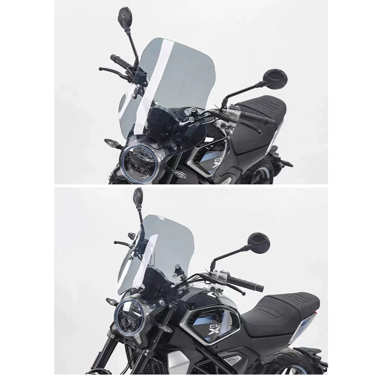 Motorcycle accessories windshield windshield lens adjustable baffle with fixed bracket Fit For CFMOTO CLX250 CL-X250 CL-X 250