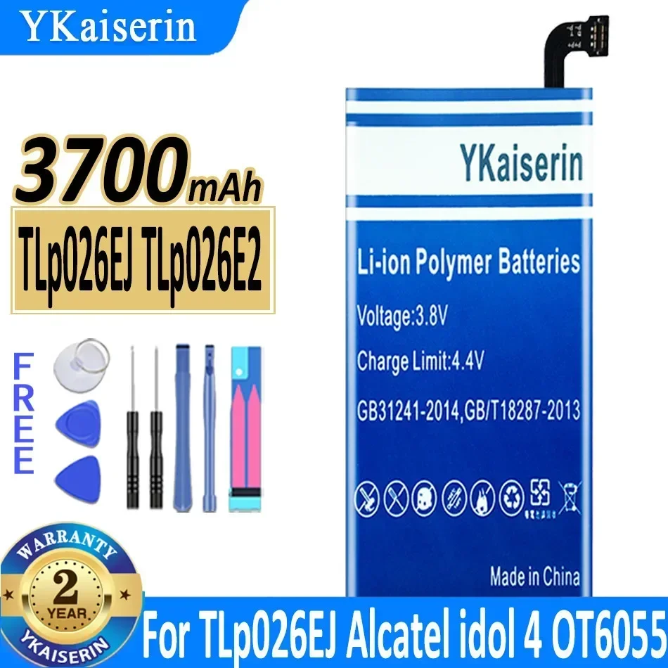 

Аккумулятор ykaisin 3700 мАч TLP026EJ/TLP026E2 для Alcatel idol 4 idol4 OT6055 6055H 6055Y 6055U 6055 6055K 6055B