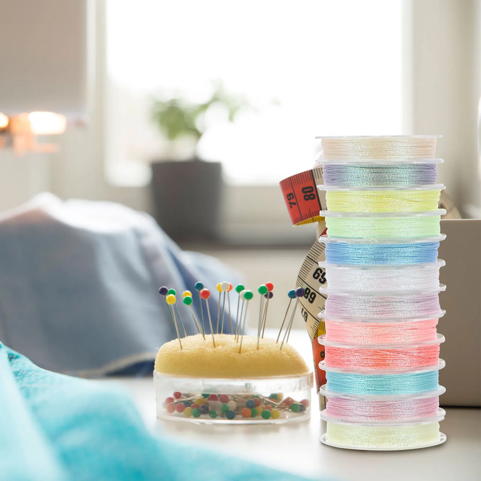 

Luminous Sewing Threads Glow in The Dark Embroidery Thread Cross Stitching Tools Durable Practical Craft Supplies