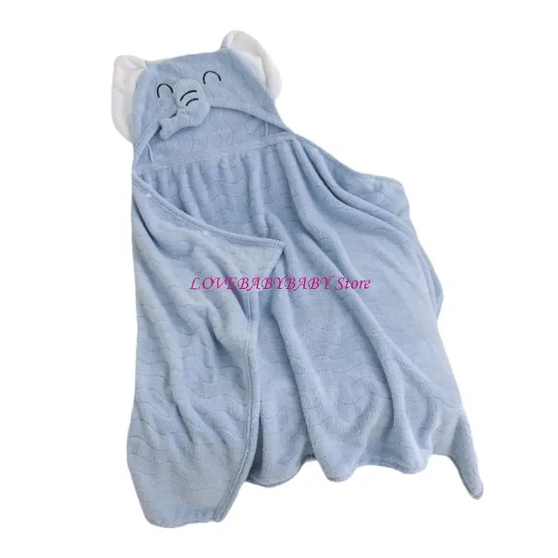 

Cartoon Animal Hooded Bath Towel for 0-6T Kids Soft and Absorbent Bathrobe Wrap 4XBC