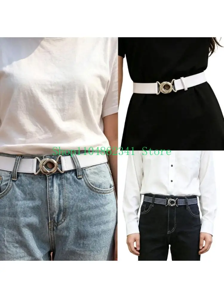 652F Soft Elastic Waist Belt For Women 3cm Width Flexible Jeans Belt Waist Strap Perfect For Dresses Jeans And Trousers
