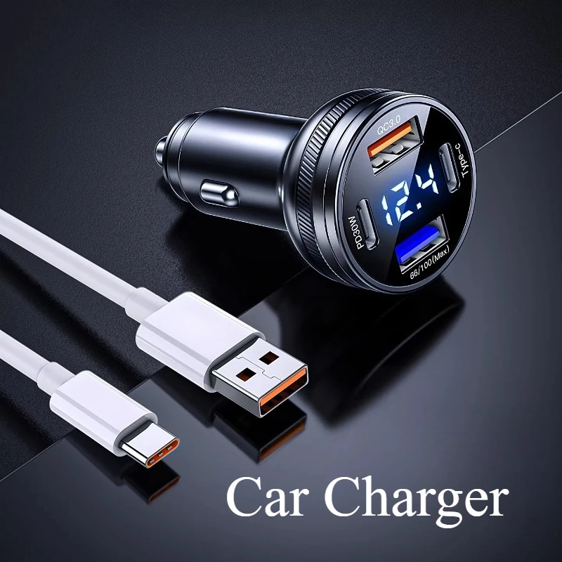 

Car Charger Super Fast Charging Fast Usb Expansion Interface Car Charging Conversion Plug Cigarette Lighter Socket Automobiles
