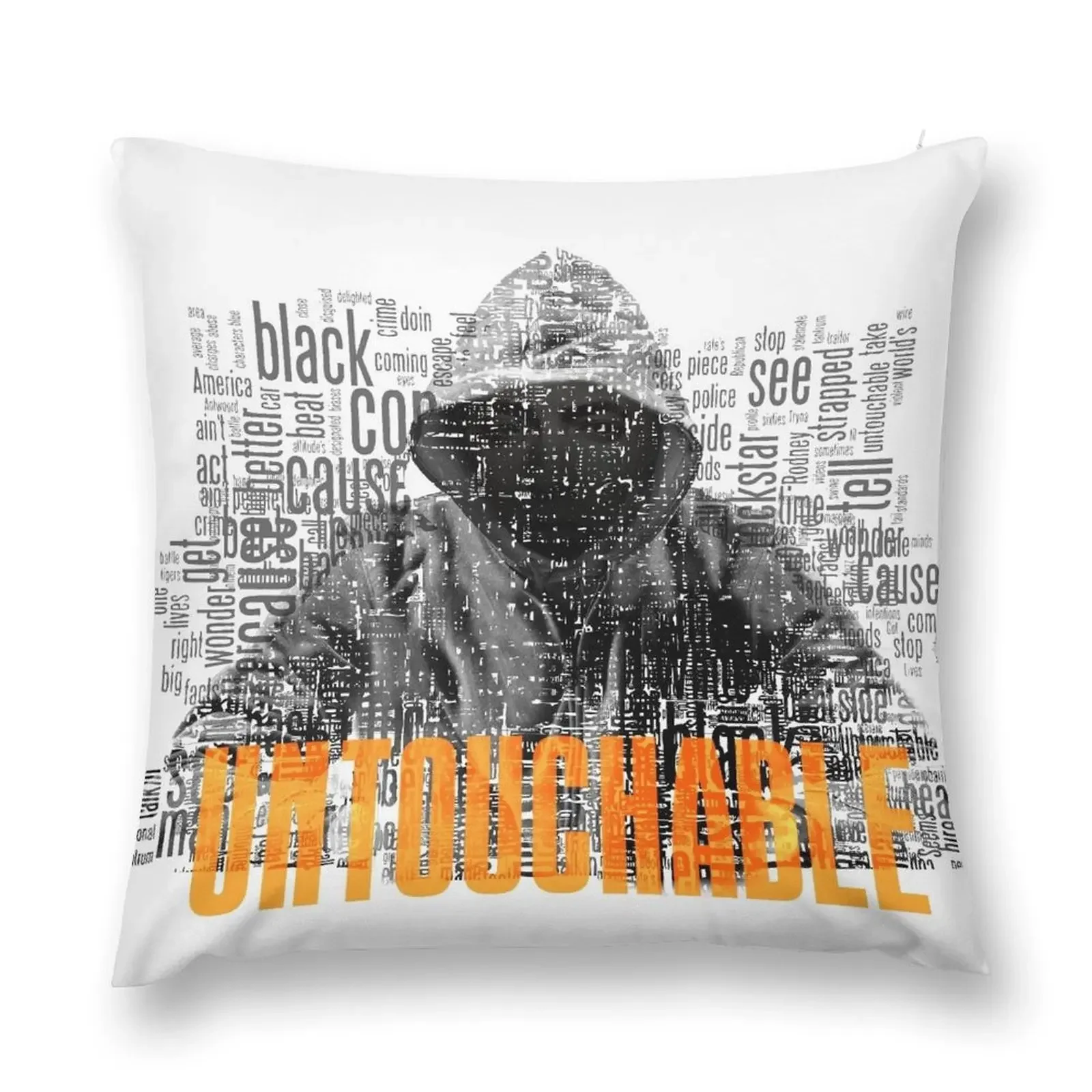 Untouchable, T-Shirt, Eminem Revival Album, Word Cloud with Grunge American Flag Throw Pillow Christmas Pillow Covers pillow