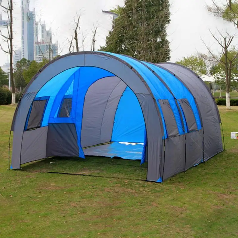 Tunnel Tent Camping Large Tunnel Tent Living Shell Tent Large Blow Tent 8-10 Person Portable Tent Windproof Tent Camping Accesso