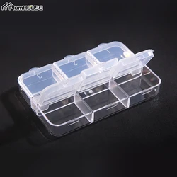 6 Grids Plastic Storage Box Portable Compartment Jewelry Necklace Transparent Boxes Case Pill Box Craft Organizer