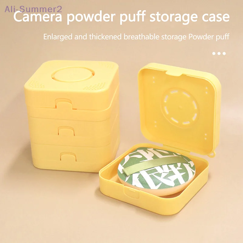 Große Puderquaste-Aufbewahrungsbox, atmungsaktives Puderquaste-Etui, doppelte Verwendung von trockenem und nassem, nicht essendem Puder-Make-up-Schwamm-Organizer