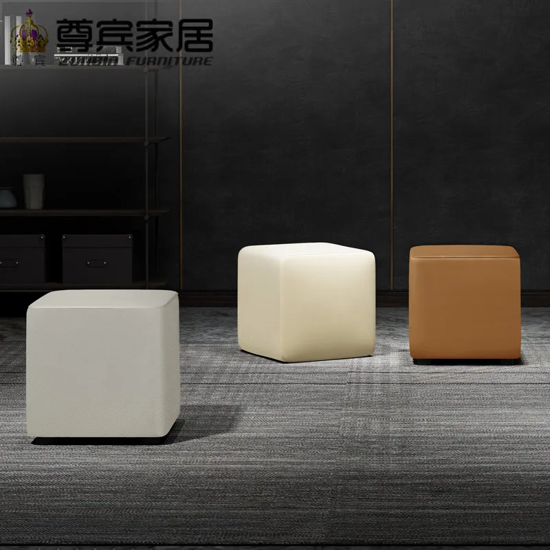 The first layer of cowhide sofa stool leather stool