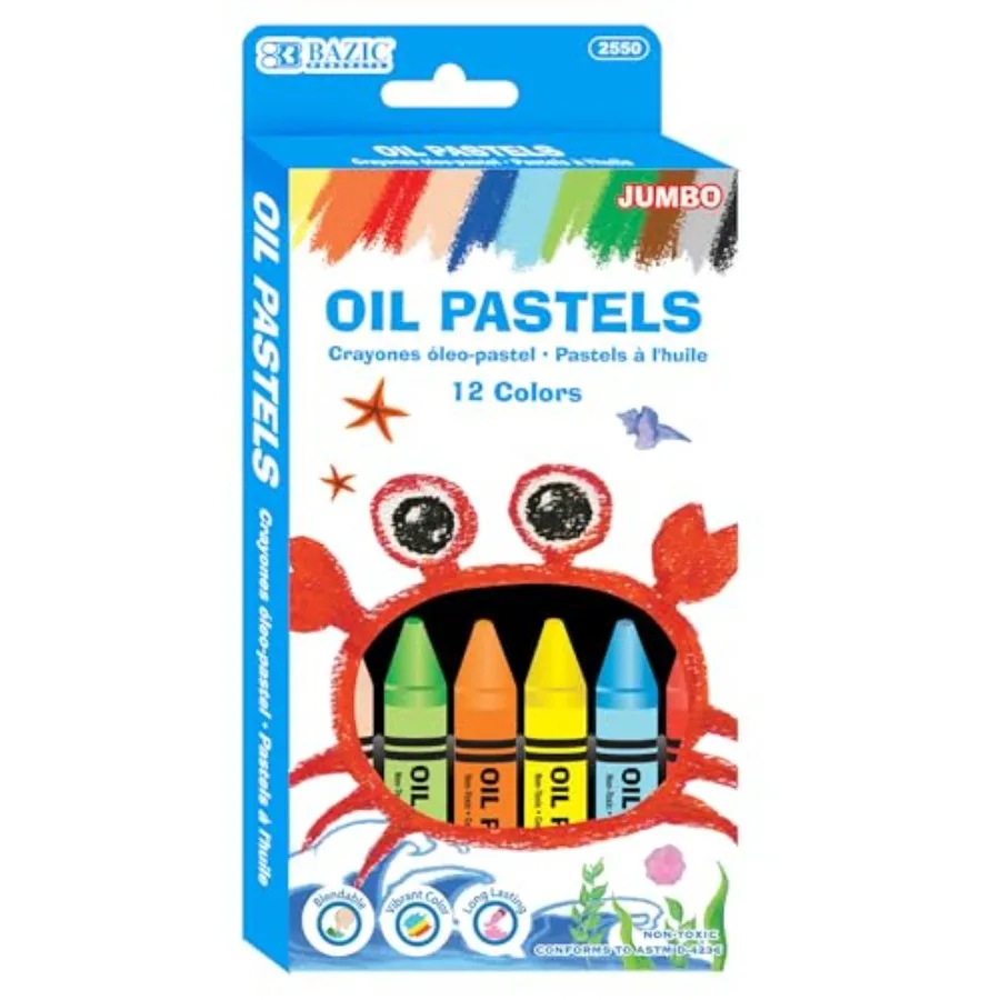 

Oil Pastel Jumbo 12 Color, Assorted Colors Coloring Drawing Pastel, Art Tool for Indoor Activities At Home School Supplies, 24-