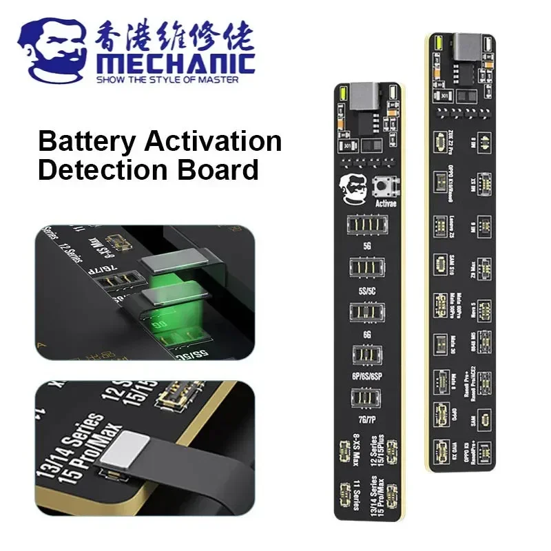 Placa de detección de activación de batería mecánica F009 F018, identificación inteligente para teléfono 5-15 Pro Max Android