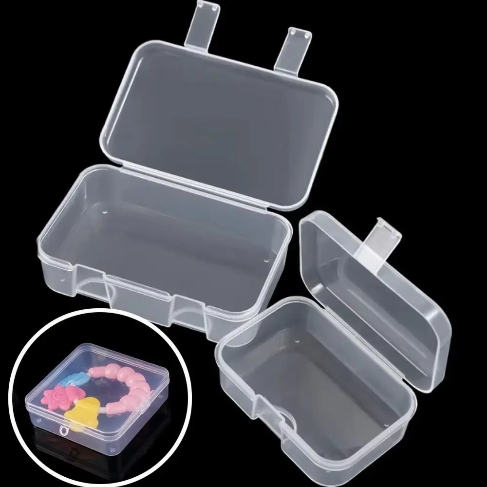 Rectangular Transparent Plastic Box with Lid Dustproof Flip Cover Box Multifunctional Plastic Jewelry Display Case Toothbrush