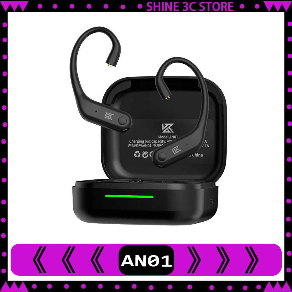 

Kz An01 Ear-Hanging Earphone Wireless Bluetooth Active Noise Reduction Portable Earphone Hifi Audio Decoding Custom Muisc Gifts