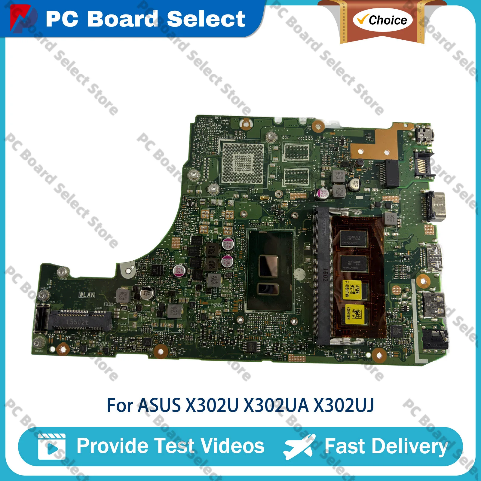 X302UA Laptop Motherboard For ASUS VivoBook X302UV X302U X302UJ X302UA Notebook Mainboard With I3 I5 I7 CPU 100% tests OK stk