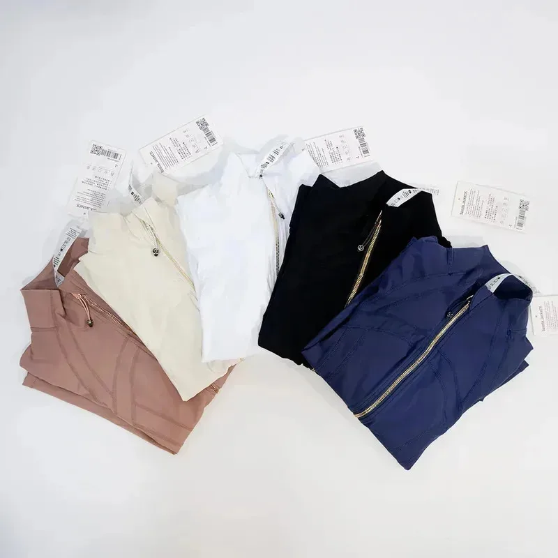 

2026 Slimming Zipper Jacket Yoga Collar Light weight Quick Dry Sporty Thin Rose Gold Evening Summer Outerwear