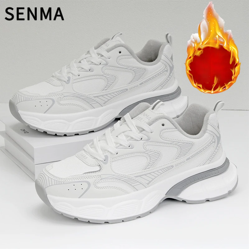 SENMA Winter dikke mode-sneakers voor heren en dames Casual sportschoenen Mesh atletische tennisschoen Platform dikke wandelschoenen