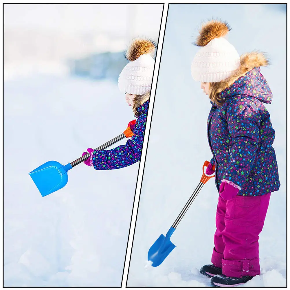 

3Pcs Kids Snow Shovel Set Premium Plastic Stainless Steel Winter Sand Trowel for Beach Backyard Snow Play Outdoor Activity Gift