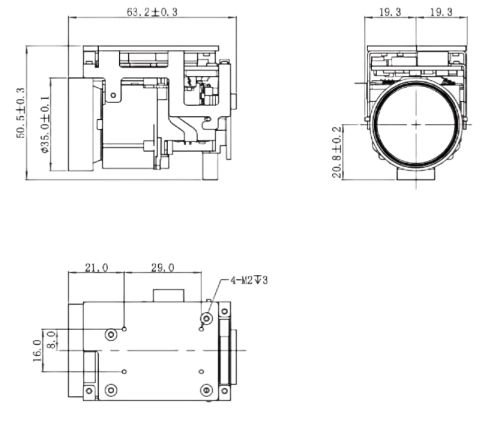 4MP 2688*1520 5-50mm Lens 10X Optical Zoom Mini Size Drone IP MIPI Camera Module