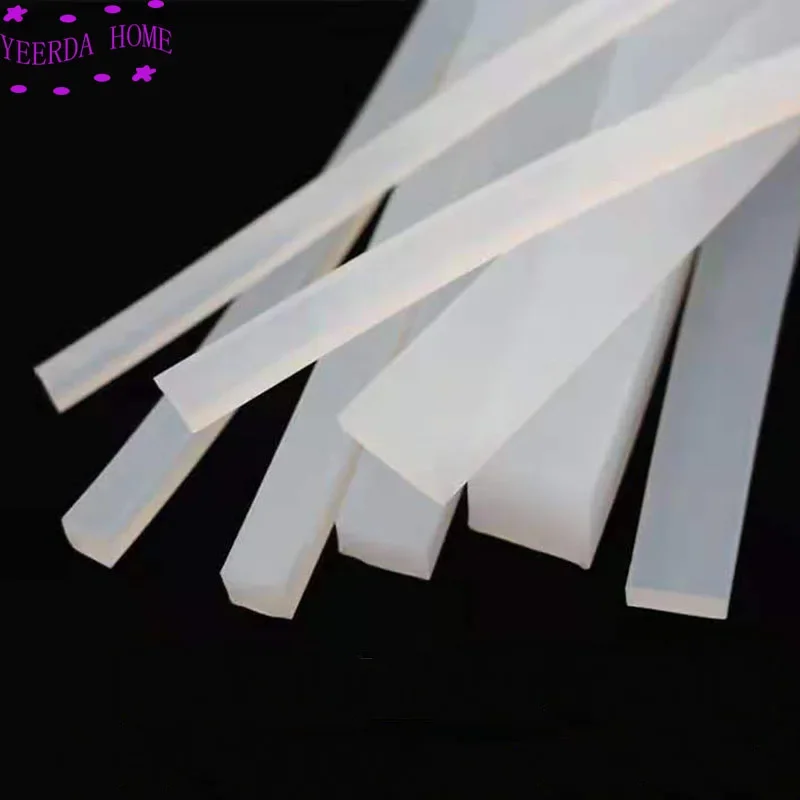 3m length High Temperature Resistant Solid Silicone Rubber Sealing Strip Weatherstrip