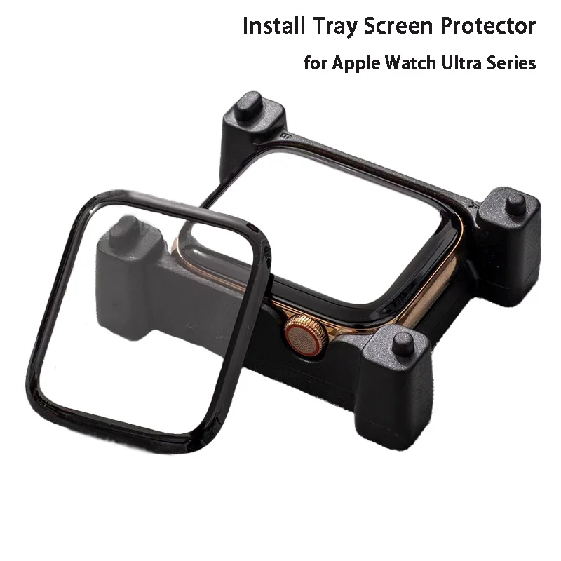 Install Tray Screen Protector for Apple Watch Series 6 5 4 3 SE 45mm 41mm 44mm 42mm 40mm 38mm Protective iWatch 9 8 7 Ultra 49mm