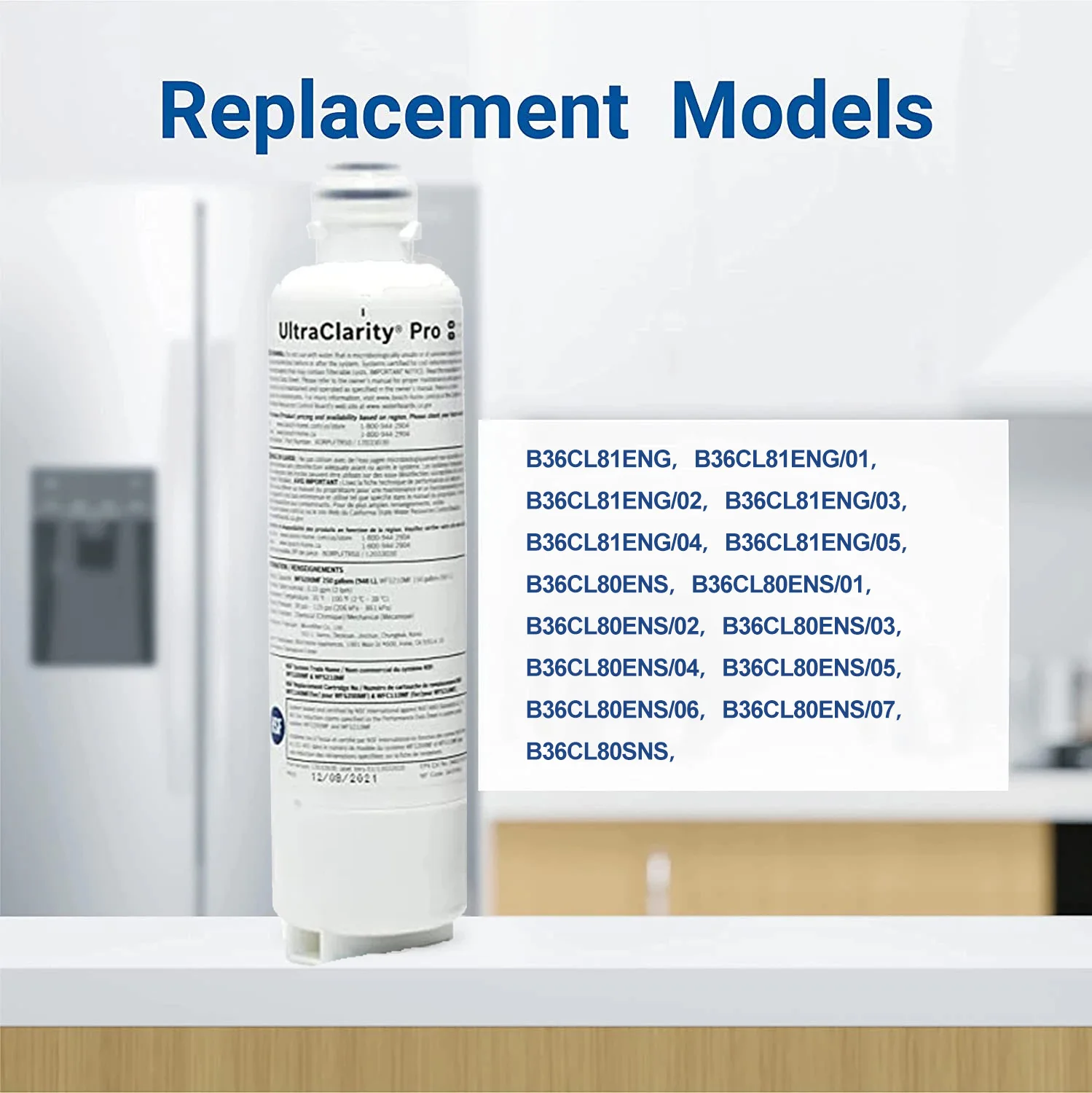 Compatible with Bosch, BORPLFTR55, RA450022, REPLFLTR55 UltraClarity Pro Water Filter Cartridge