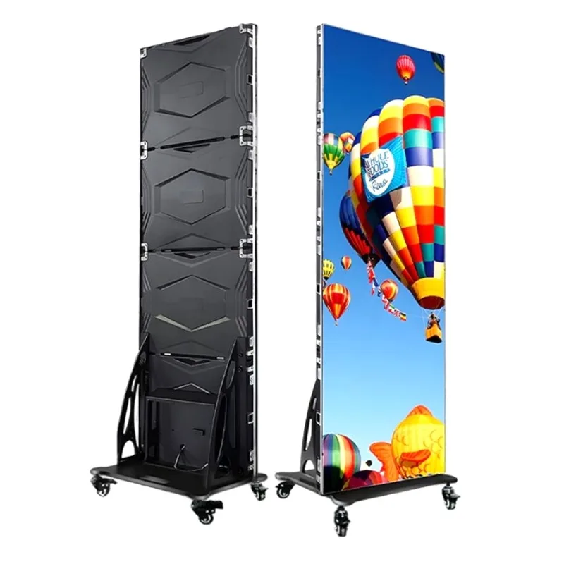 Custom Ultra Thin GOB LED Mirror Poster P1.86 P2 P2.5 P3 6401920mm Portable Indoor Advertising Screen