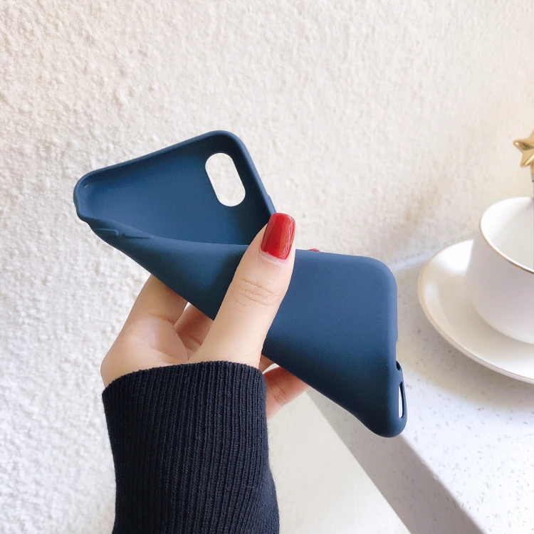 Navy blue Matte Phone Case For xiaomi redmi note 9 9t 8 8t 7 6 5 4 Pro 9A 9C 9 Prime 8a 7a 6 6A 5 Plus S2 Silicone TPU Cover