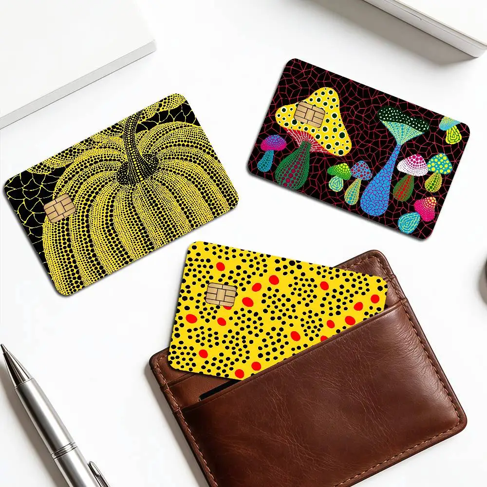 Yayoi Kusama Pumpkin Art Diy Credit Debit Card Sticker Party Sticker Decoration Waterproof Small Chip Card Skin Sticker