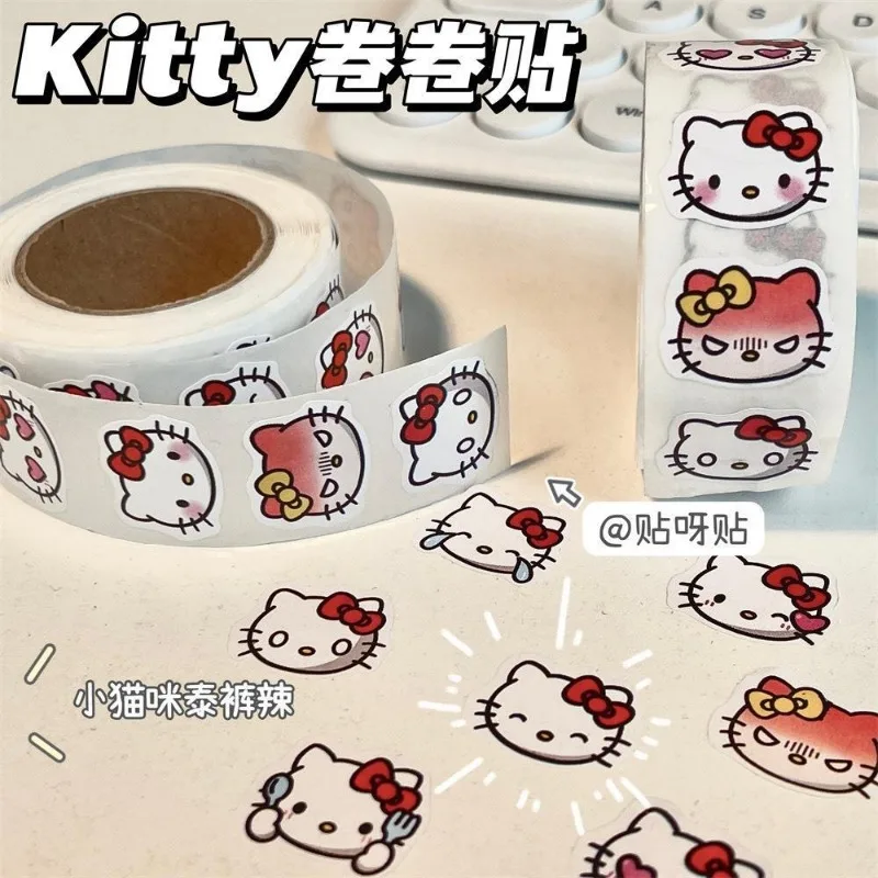 500pcs Girls Cute Hello Kitty Stickers Sanrio Anime Sticker Decorative Luggage Notebook Guitar Bike Classic Cartoon Decal Toys