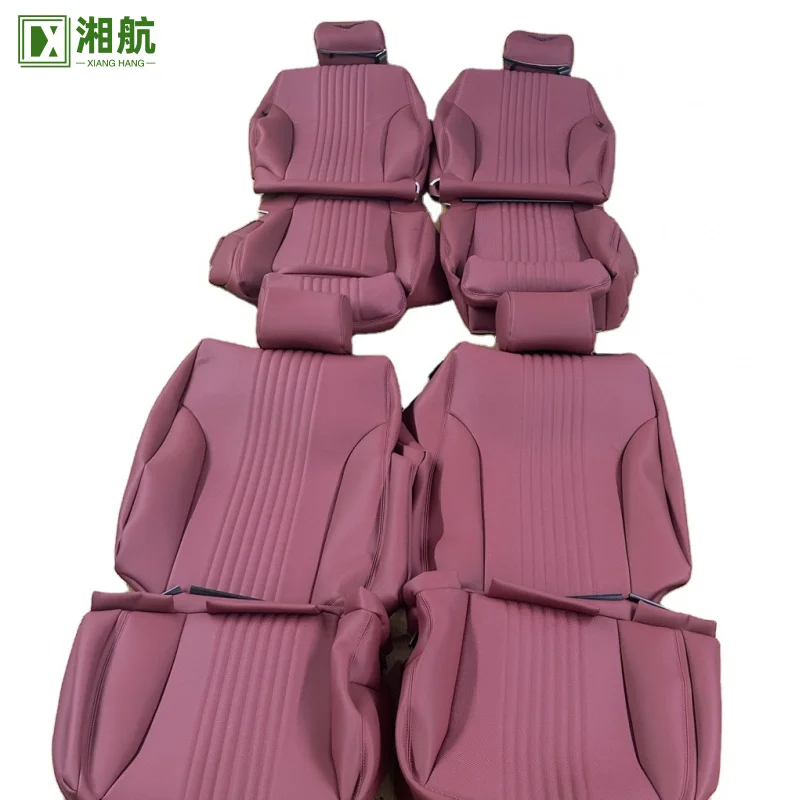 Suitable  for Bentley Flying Spur Red Nappa Leather Full Replacement Car Seat Cover