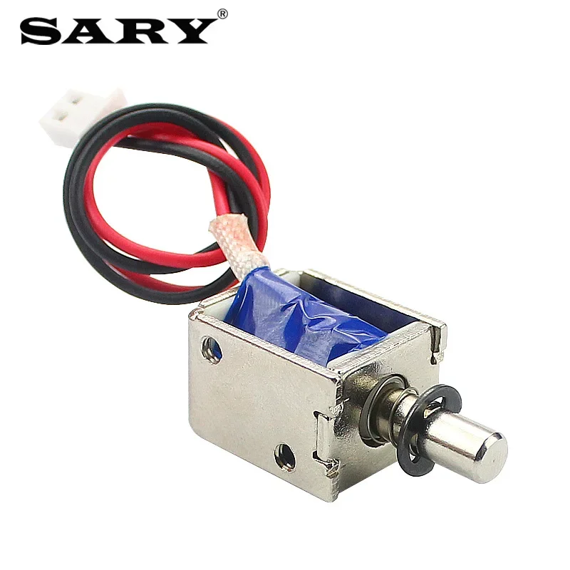 LY-02 12V Mini DC Push-Pull Electromagnet, Open Frame Through Type Small Electromagnetic Lock