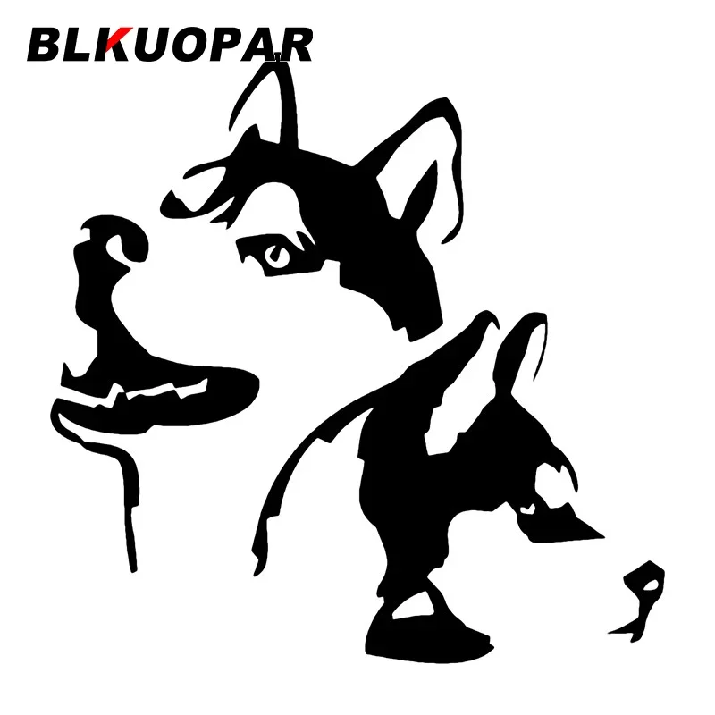 

BLKUOPAR Siberian Husky Funny Car Stickers Skateboard Computer Windshield Sunscreen Decal Graphics Campervan Car Accessories
