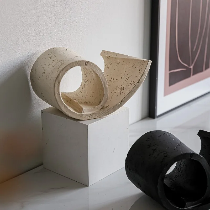 Imitation Cave Stone Ornaments Geometry Ornament Modern Luxury Art Sculptures Creative Living Room Sculpture Home Decorations
