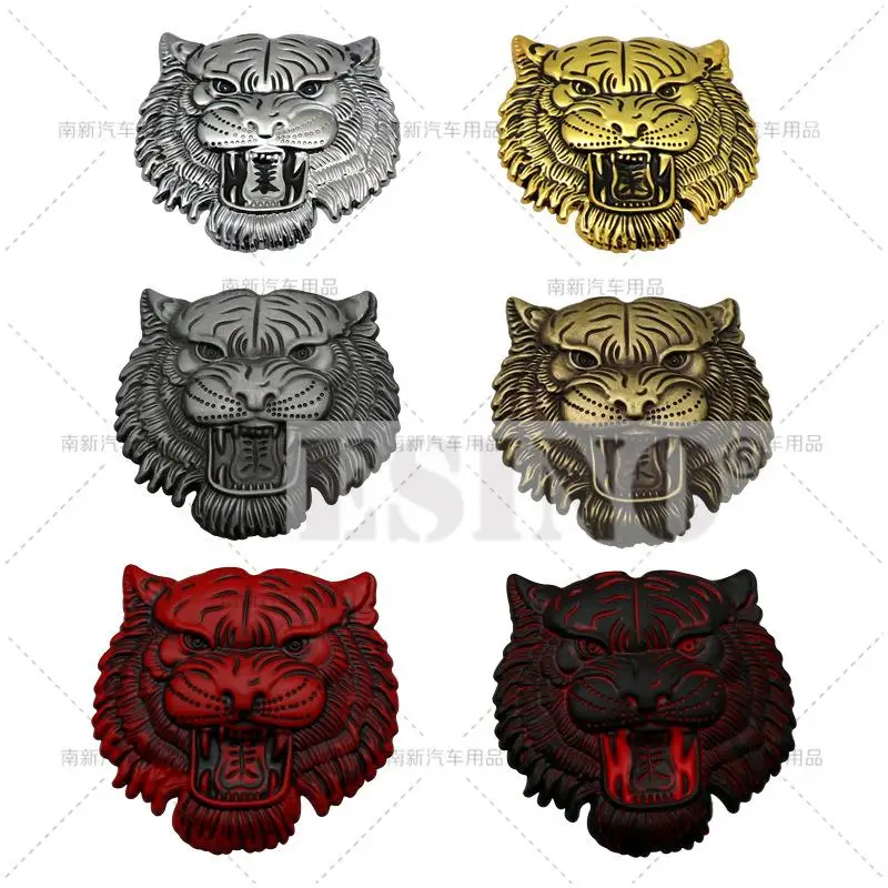 Car Styling Funny Tiger 3D Metal Chrome Zinc Alloy Adhesive Emblem Car Body Trunk Fender Badge Sticker Decal Auto Accessory