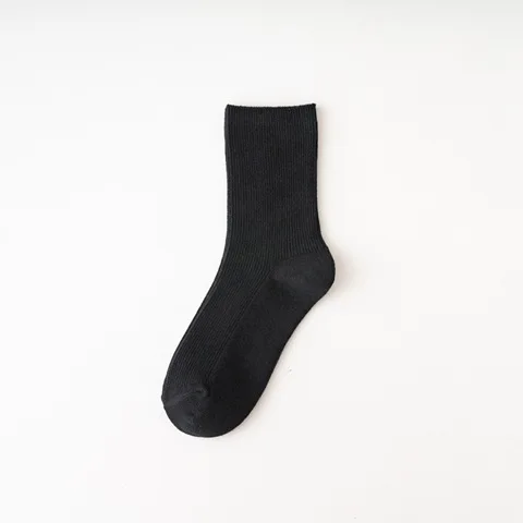 Chaussettes en coton rose Kawaii pour femmes, chaussettes solides japonaises, bonbons coréens, printemps, automne, 011402