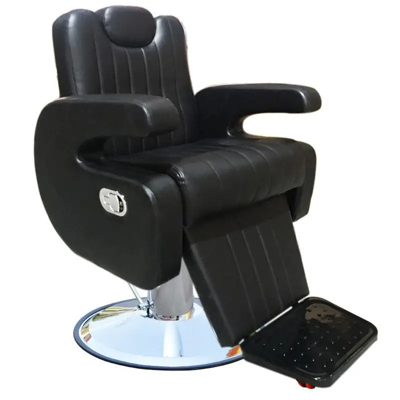 Salon Station Barber Styling Chair Salon Furniture Hot Sale Hydraulic Reclining Barber Chair Wide Man