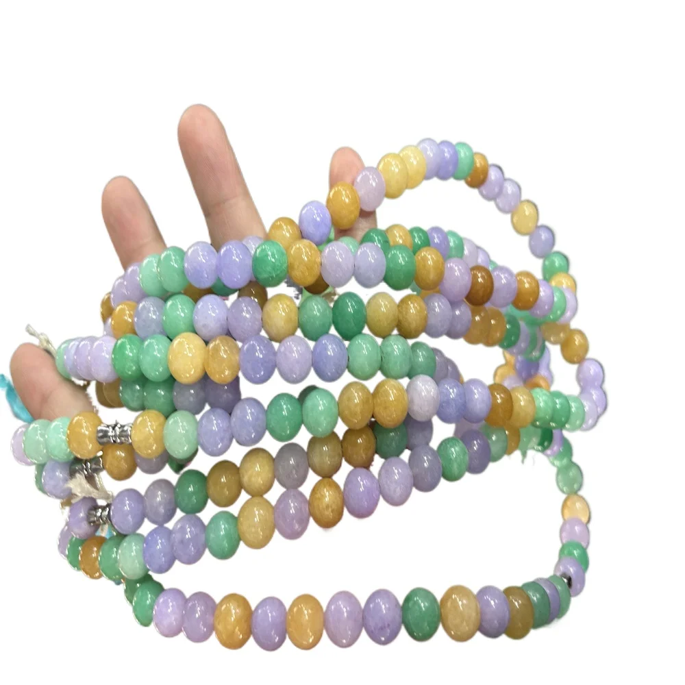 

Ожерелье из натурального нефрита и нефрита диаметром 8 мм, 3 цвета