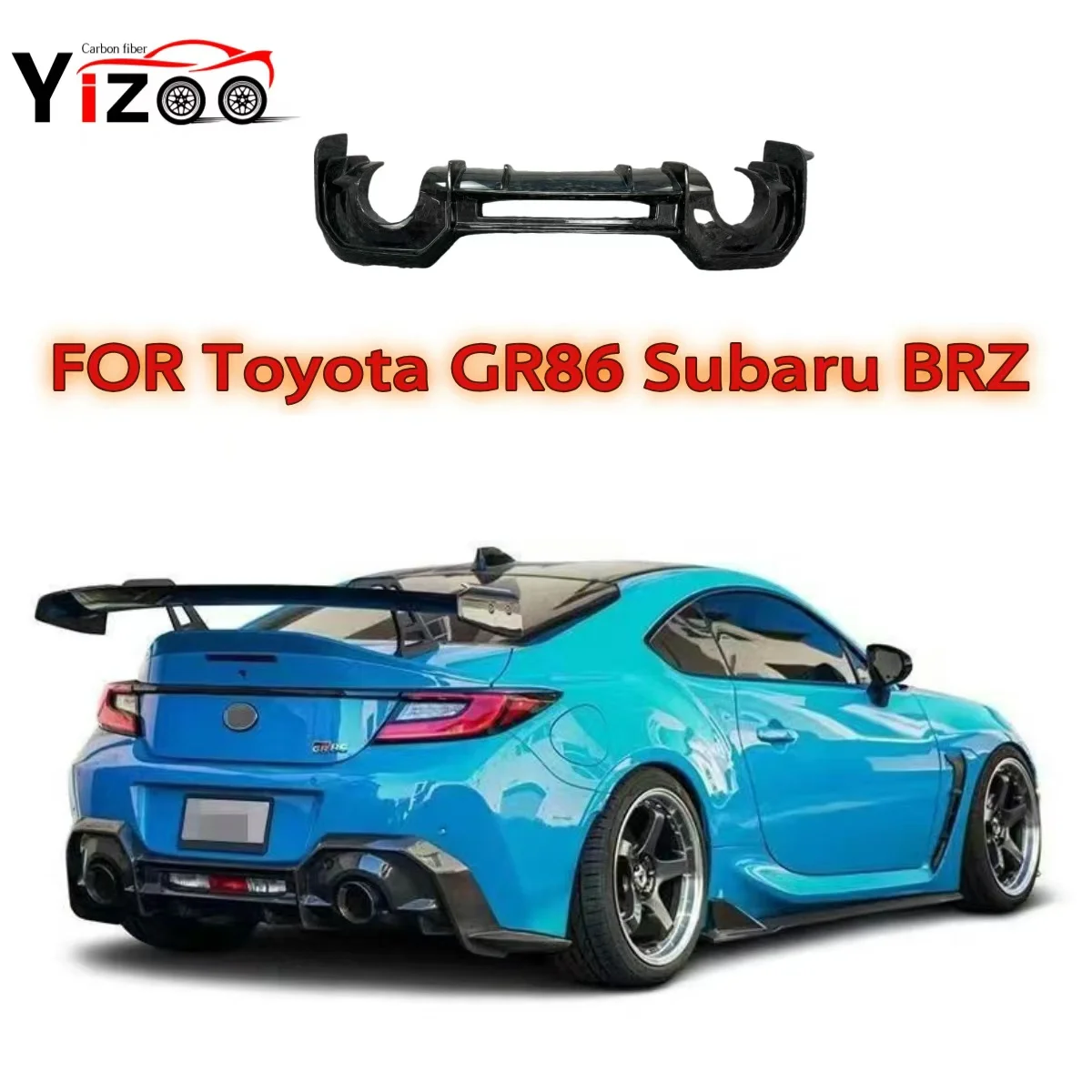 

For Toyota GR86 Subaru BRZ 2022 2023 Carbon Fiber Rear Bumper Extension Car Styling Body Kits Car Rear Lip Spoiler Diffuser