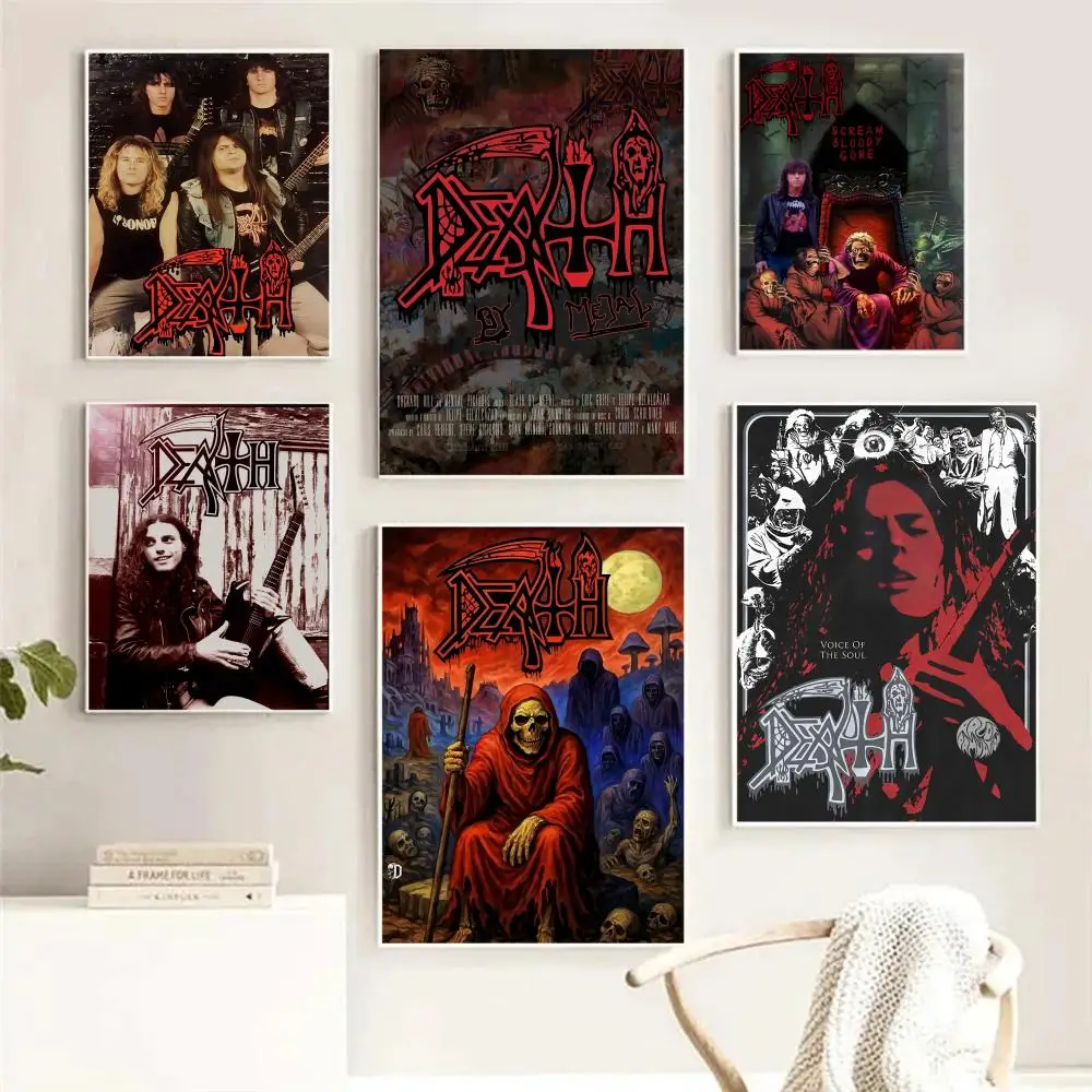 

D-DEATHS Rock music Painting Calligraphy pictures Room Home bedroom interior wall decoration Canvas Poster art mural