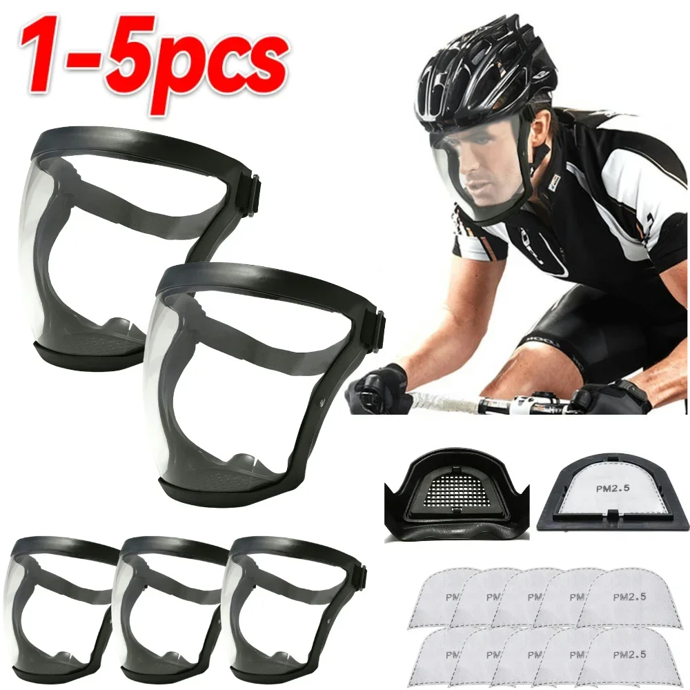 

Рабочая защитная маска Полнолицевой щиток Прозрачная защитная маска для головы Защитный чехол для глаз Пылезащитный ветрозащитный противотуманный чехол с фильтрами