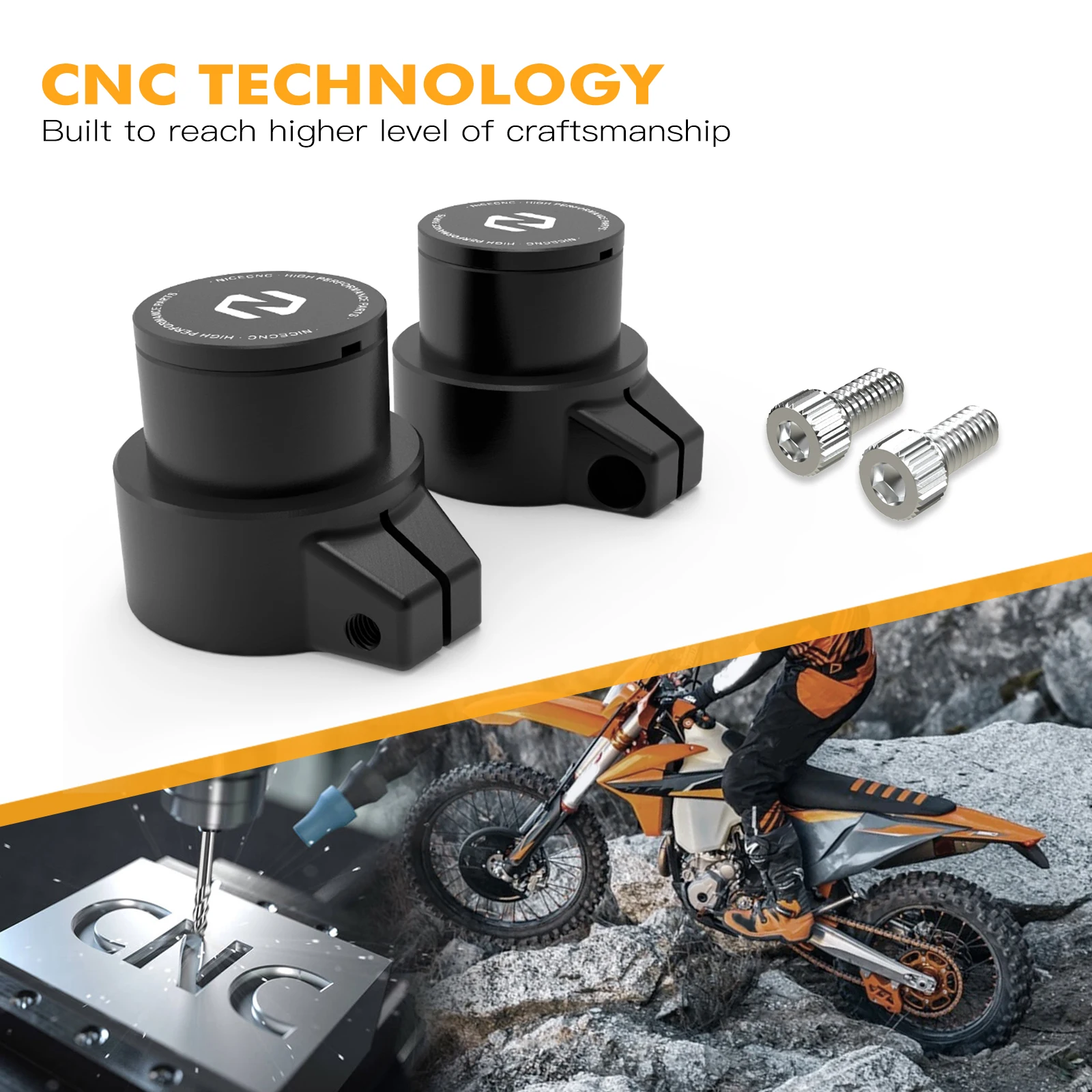 NICECNC รถจักรยานยนต์ส้อมด้านหน้า Extender ยก 1.26 ''สําหรับ KTM 390 Adventure ADV 2020-2024 2023 2022 2021 Billet อลูมิเนียม