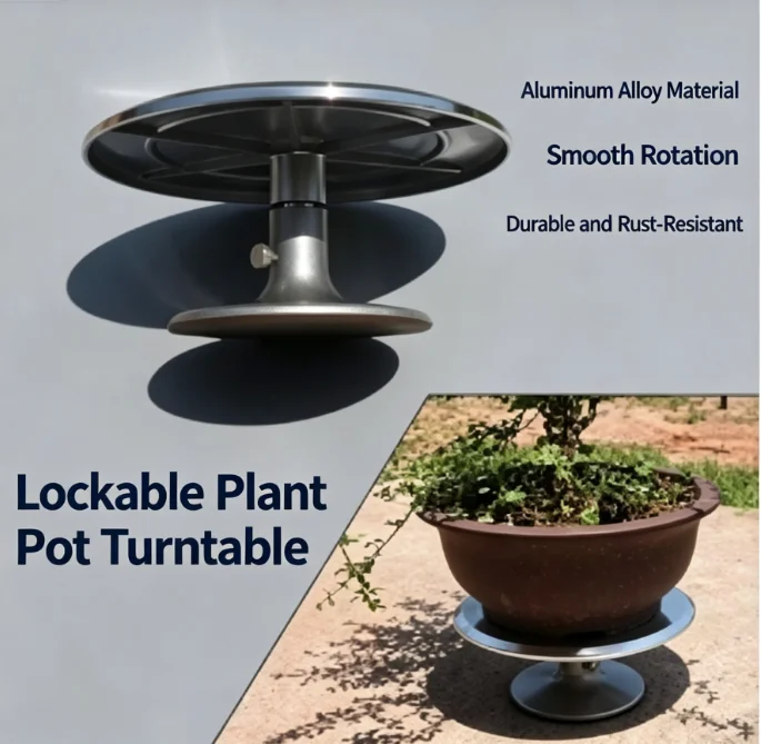 Manual Rotating Turntable Bonsai Styling Workbench Rotating Stand For Pruning Shooting Decor
