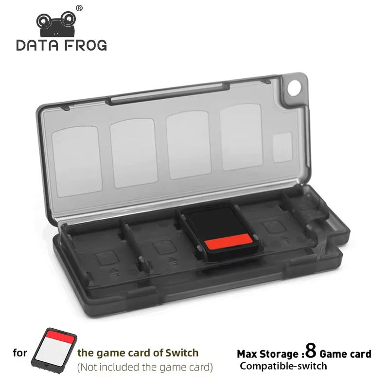 حافظة بطاقات الألعاب المحمولة 8 في 1 من DATA FROG لوحدة التحكم في صندوق تخزين وحامل خرطوشة وإكسسوارات السفر
